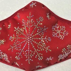 Christmas Rhinestone Bling Bling Face Masks